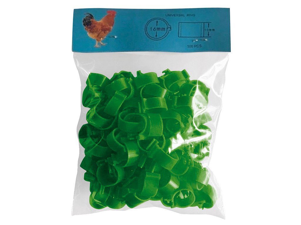 Zámkové kroužky 16 mm, zelená
