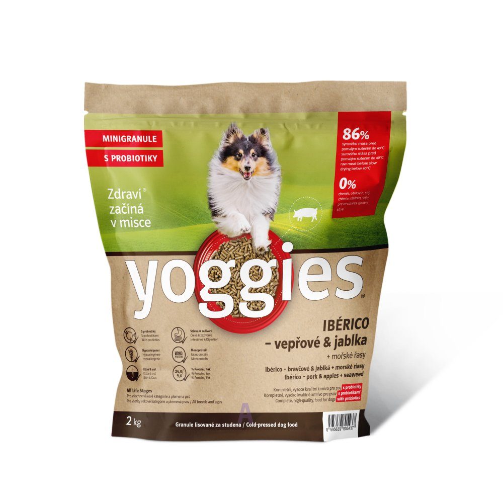 Yoggies MINIGRANULE Ibérico vepřové maso s jablky 2kg