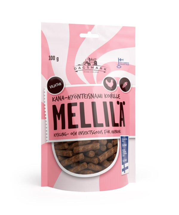 Pamlsky MELLILÄ Kuře & Hmyzí protein 100g