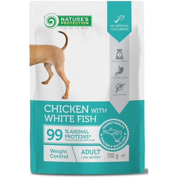 Natures Protection Dog kaps. Weight Control Chicken and White Fish 100g
