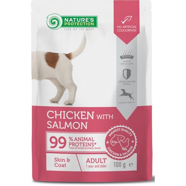 Natures Protection Dog kaps. Skin&Coat Chicken and Salmon 100g