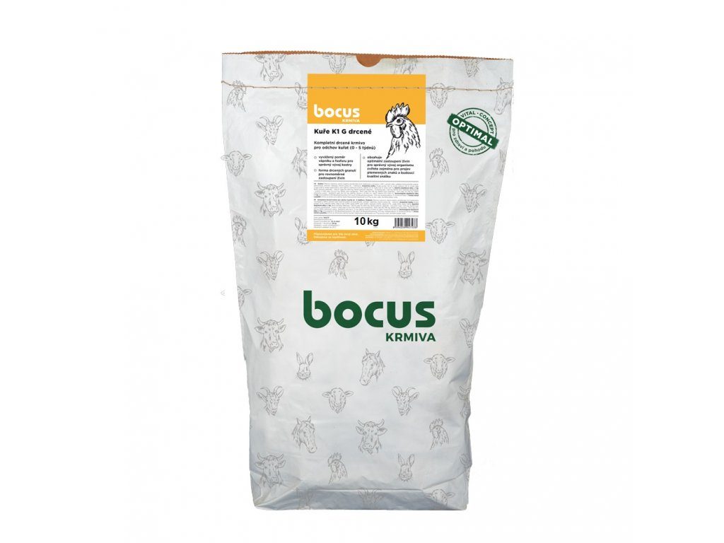BOCUS Kuře K1 G drcené - 10 kg XY