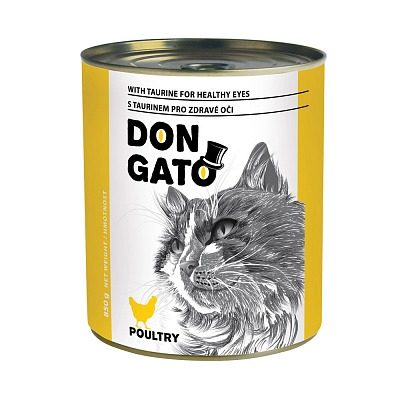 DON GATO konzerva kočka - drůbeží 850g