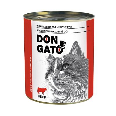 DON GATO konzerva kočka - hovězí 850g