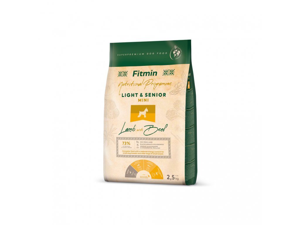 Fitmin dog mini light senior lamb beef - 2,5 kg