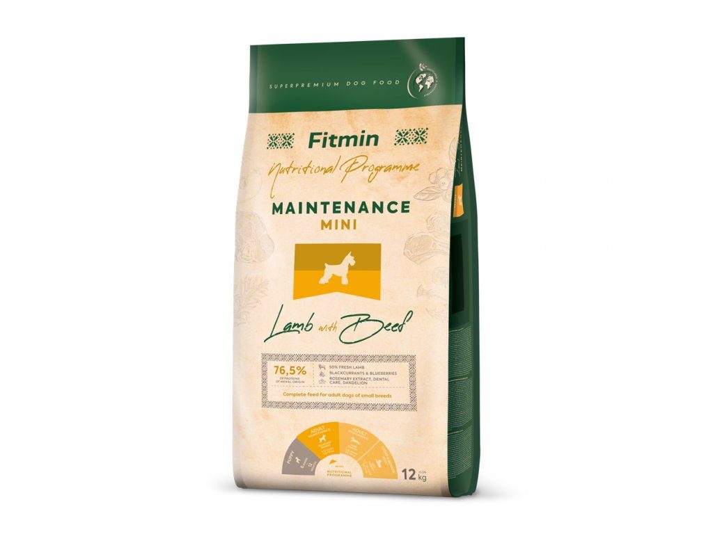 Fitmin dog mini maintenance lamb beef - 12 kg