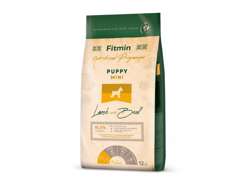 Fitmin dog mini puppy lamb beef - 12 kg