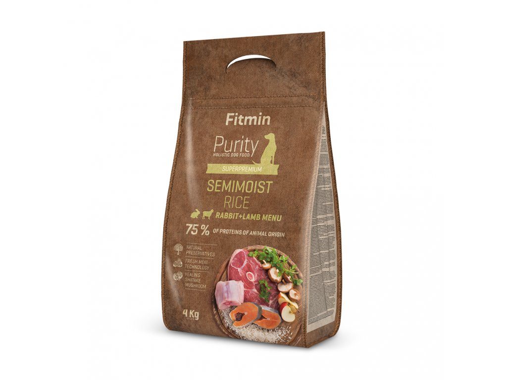 Fitmin dog Purity Rice Semimoist Rabbit&Lamb - 4 kg
