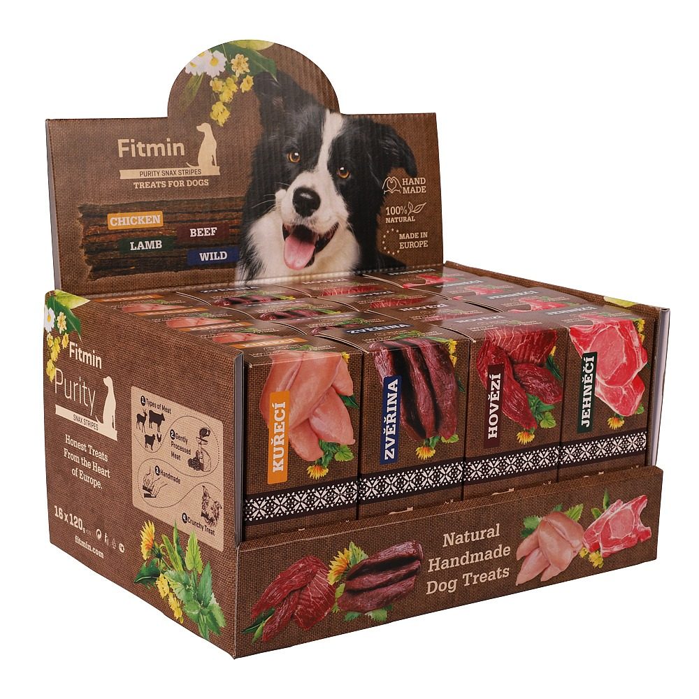 Fitmin Purity Snax Stripes pochoutka pro psy box 16x120 g