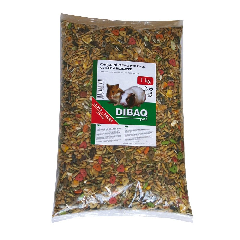 Zrniny sáček DIBAQ PET Hlodavec m 1 kg