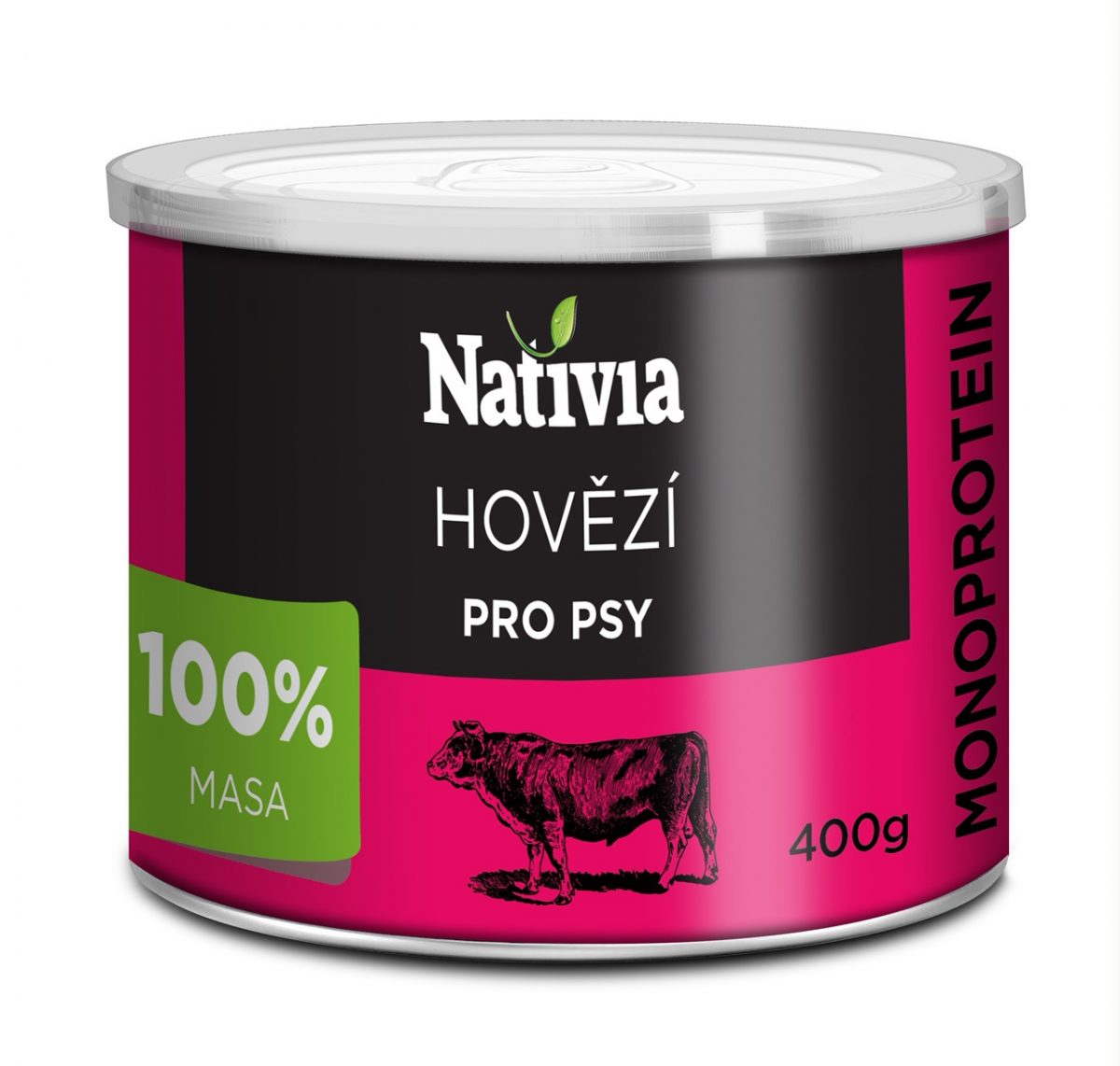 Nativia Konzerva Hovězí maso pro psy 400g