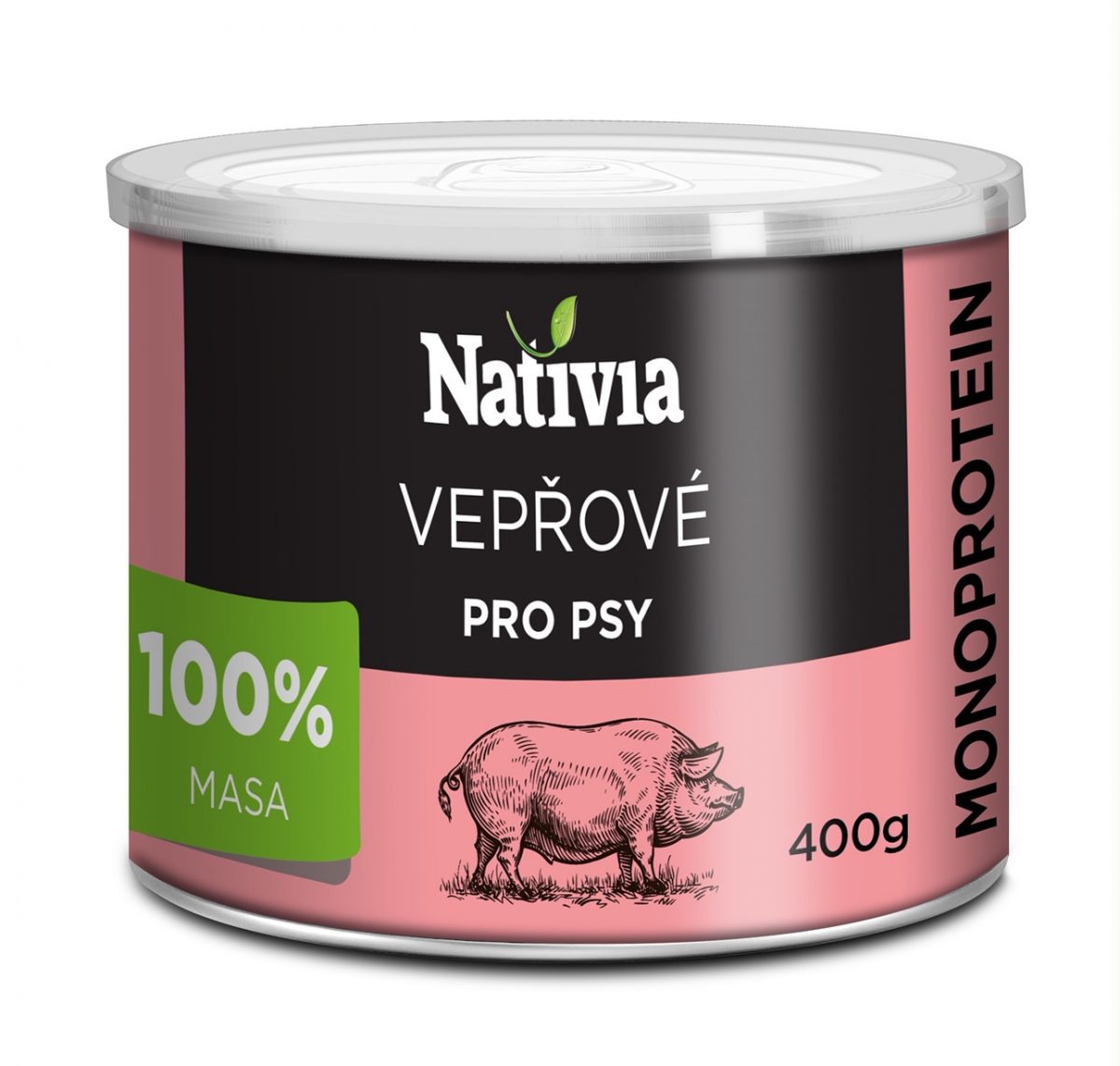 Nativia konzerva vepřová svalovina 400g