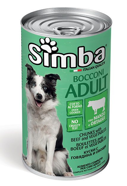 SIMBA Dog Hovězí kousky se zeleninou 1230g/12bal
