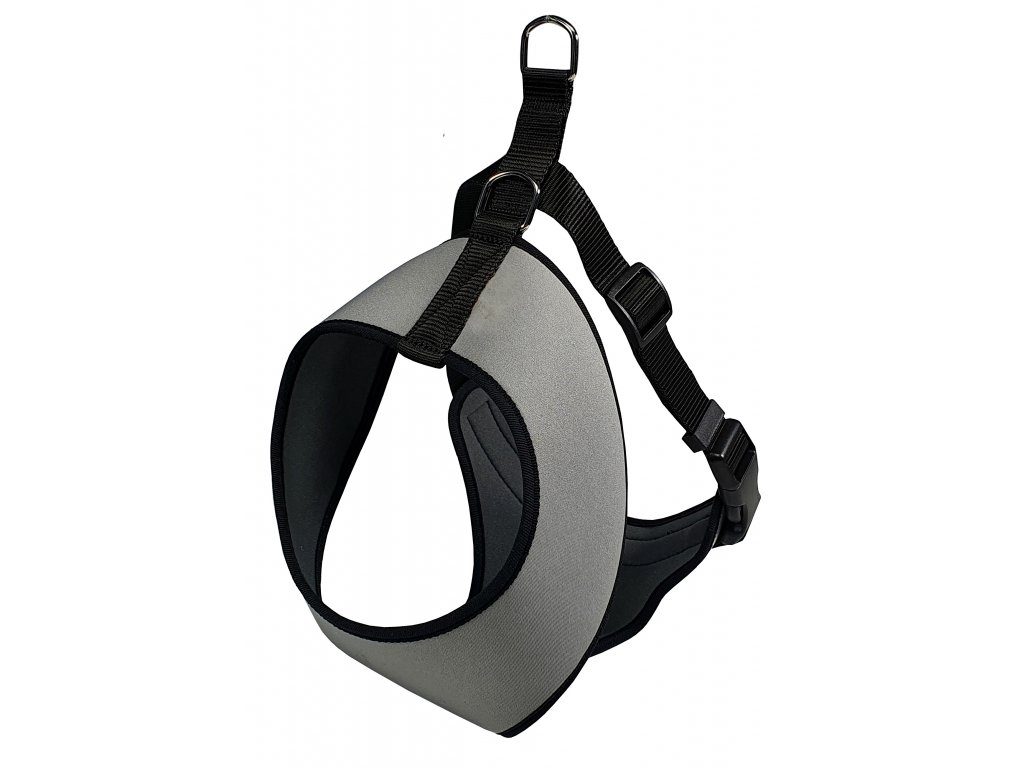 HUHUBAMBOO postroj do auta neopren, šedý vel. M