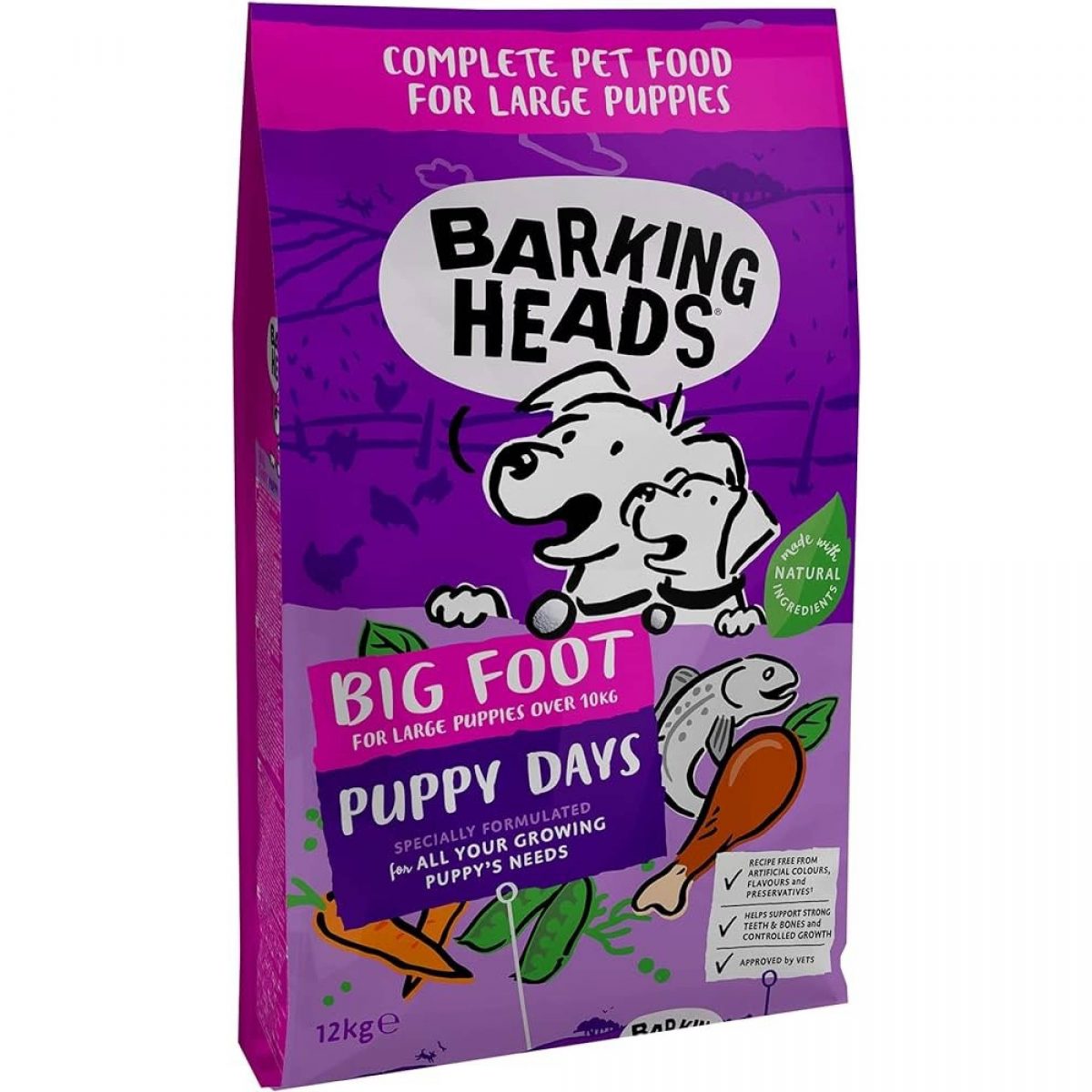 BARKING HEADS Big Foot Puppy Days Turkey 6kg