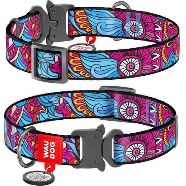 Obojek nylon 25mmx33-49cm WAUDOG Summer