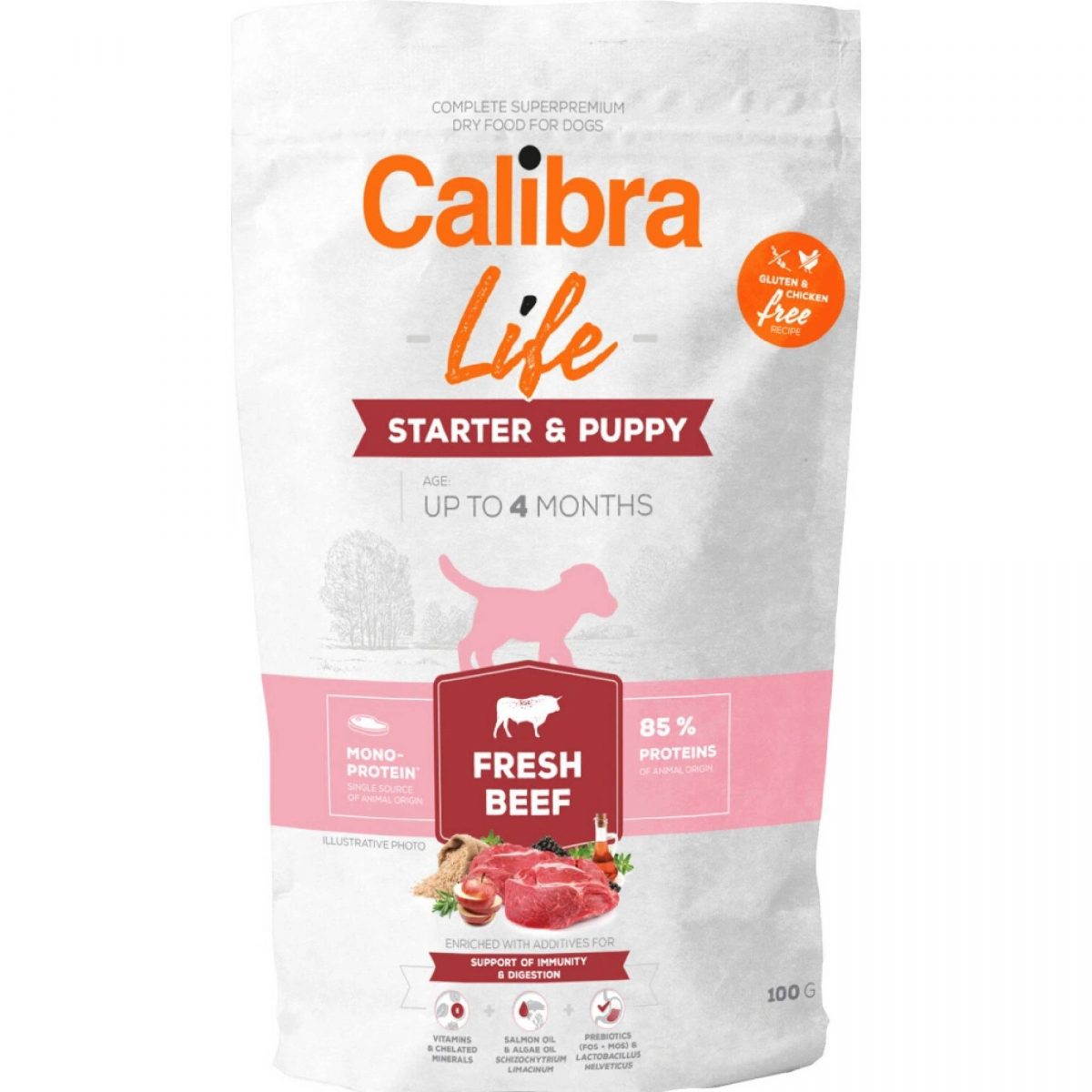 Calibra Dog Life Starter&Puppy Fresh Beef 100g