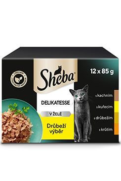 Sheba Delikatesse in Jelly kuře, krůta, kachna, drůbeží 12 x 85 g