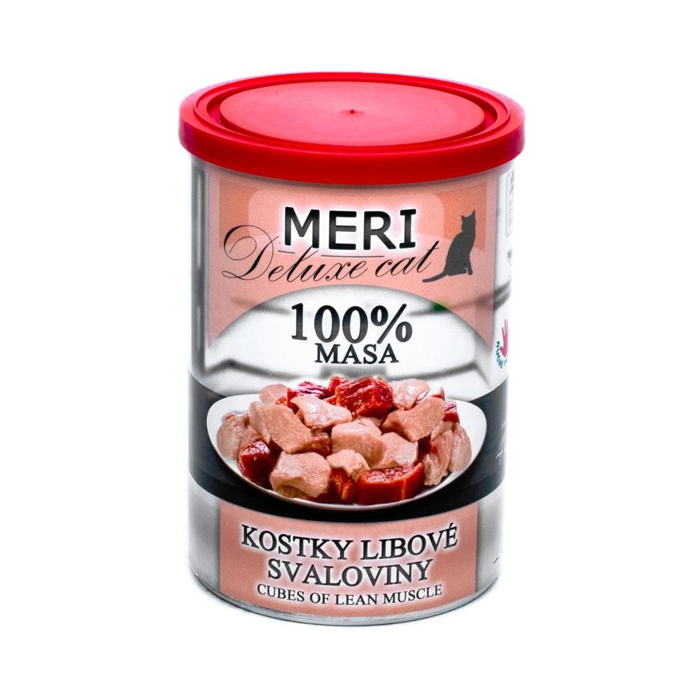 MERI Deluxe Cat kostky libové svaloviny, konzerva 400 g
