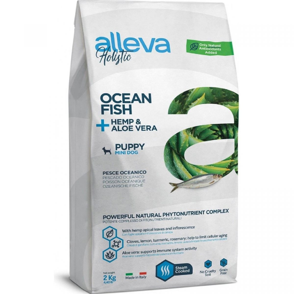 ALLEVA HOLISTIC Dog Dry Puppy/Junior Fish Mini 2kg
