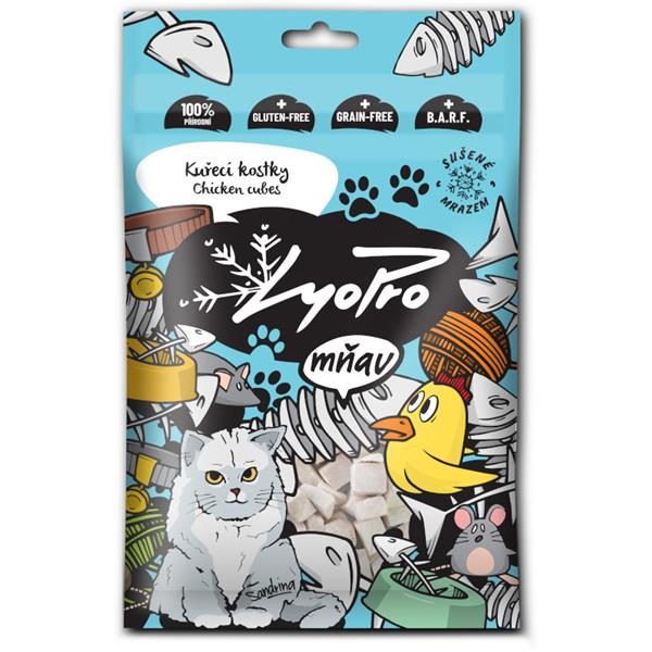 Lyopro CAT poch. mrazem sušené Kuřecí kostky 50g