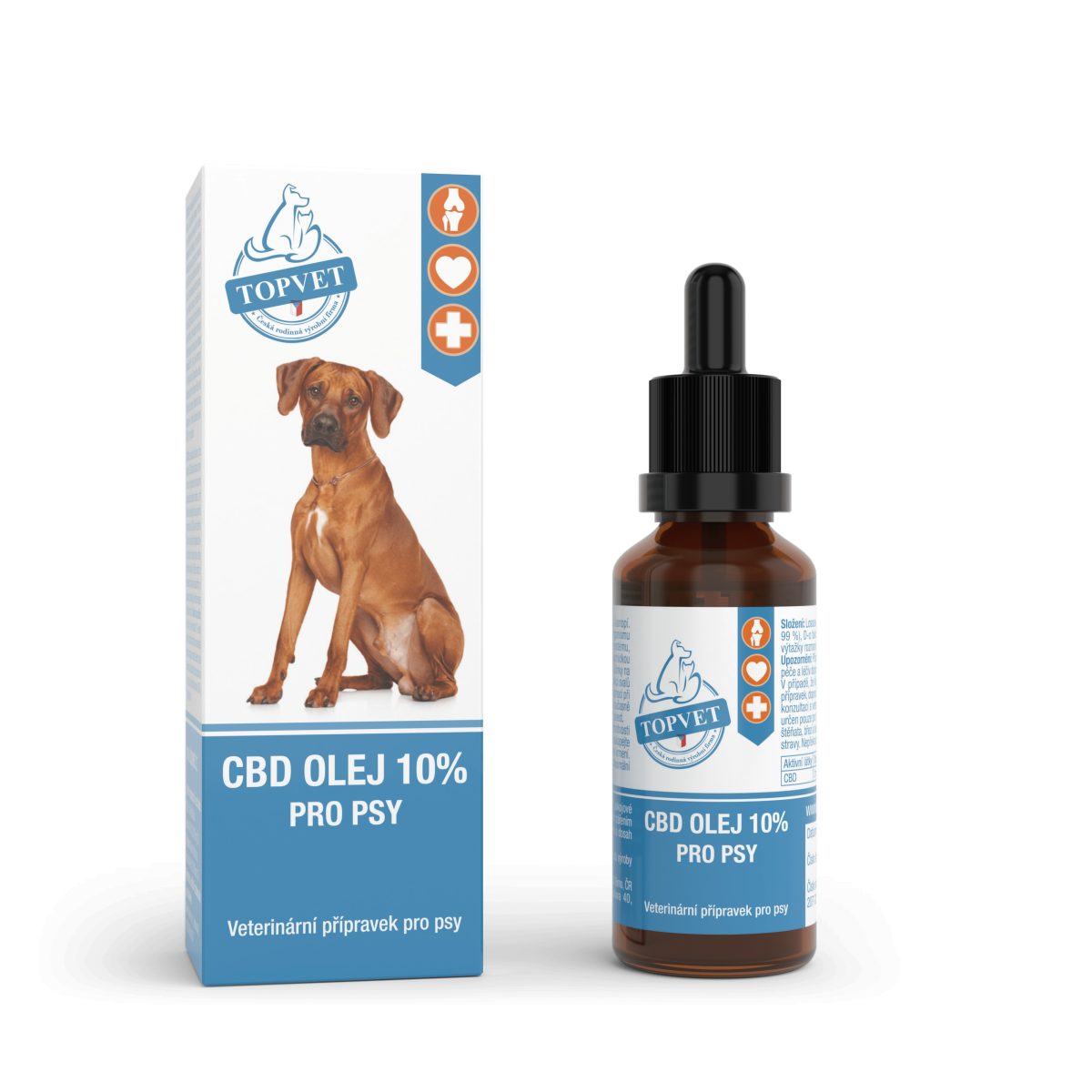 TOPVET CBD olej 10% 10ml