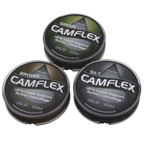 Gardner Olověná šňůrka Camflex Leadcore 20m 45lb (20,4Kg) Camo Green Fleck