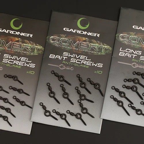Gardner Kolíček s obratlíkem Covert Swivel Bait Screws Anti Glare 10ks Long (11mm)