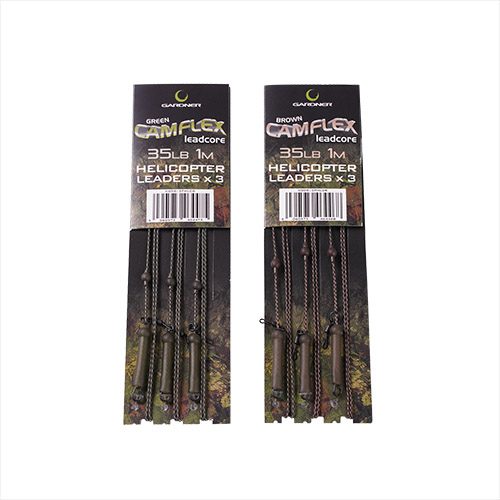 Gardner Návazce Camflex Helicopter Leadcore Leaders 35lb, 3ks/1,5m Green (Zelená)