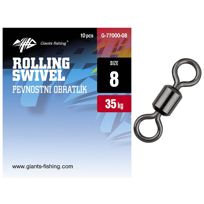 Giants fishing Pevnostní obratlík Rolling Swivel 10ks vel.20 (9kg)