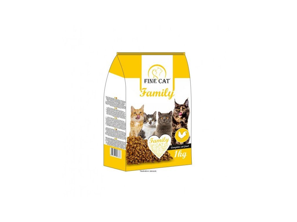 FINE CAT Family granule pro kočky s KUŘECÍM 1kg