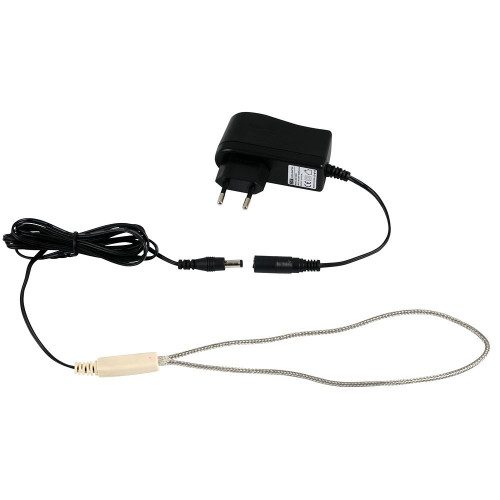 Vyhřívací topný kabel AGF 12V / 6W s adaptérem, nerezové opletení