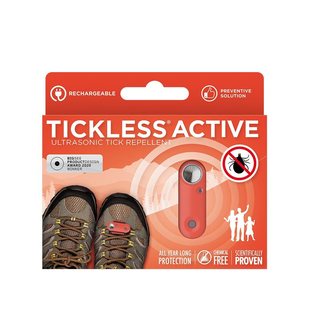 TICKLESS® ACTIVE Dobíjecí ultrazvukový odpuzovač klíšťat a blech pro lidi Green