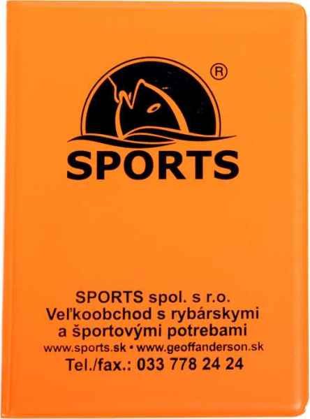 Obal na rybářské doklady oranžový