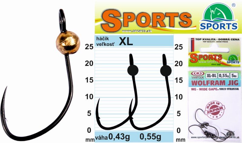 Vanfook Wolfram JIG WG 5ks XL-0,43g
