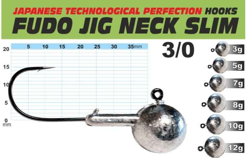 FUDO JIG PROFI Slim s nálitkem 3/0 balení 5ks 12g