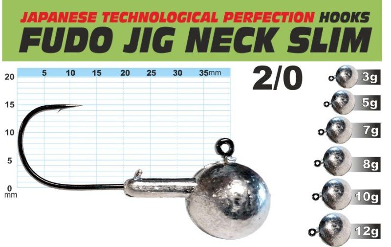 FUDO JIG PROFI Slim s nálitkem 2/0 balení 5ks 7g