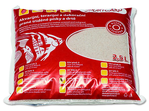 Písek křemičitý bílý 0,8 mm 3,3kg