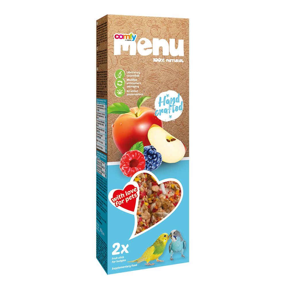 Comfy Appetit COMFY MENU BUDGERIGAR STICKS FRUIT 90G