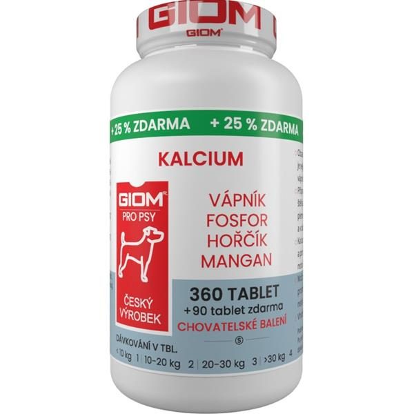Giom S pes Kalcium 360 tbl+25% zdarma