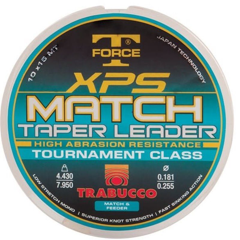 Trabucco Ujímaný vlasec TF XPS Match Taper Leader 10x15m 0,165 - 0,221mm