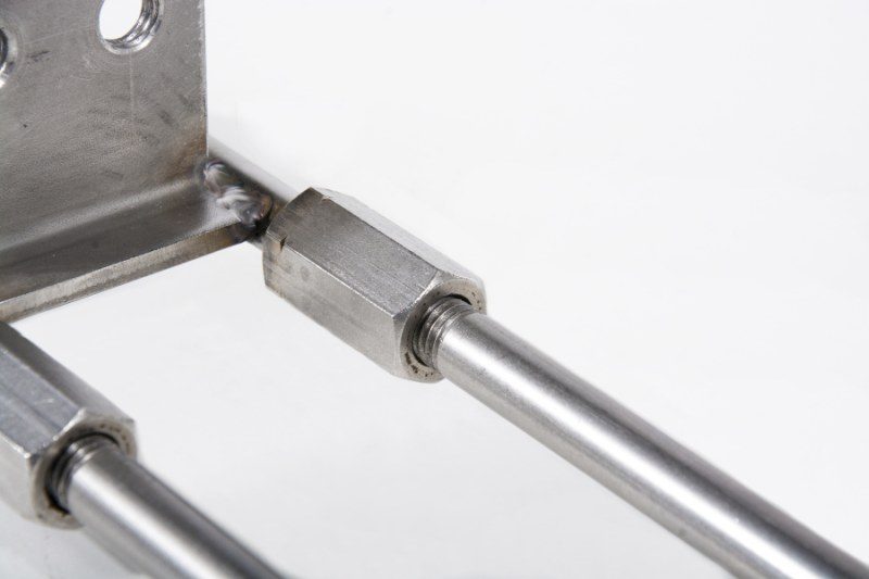 Exclusive nerezový držák prutu s kladkou skládací 75/45cm