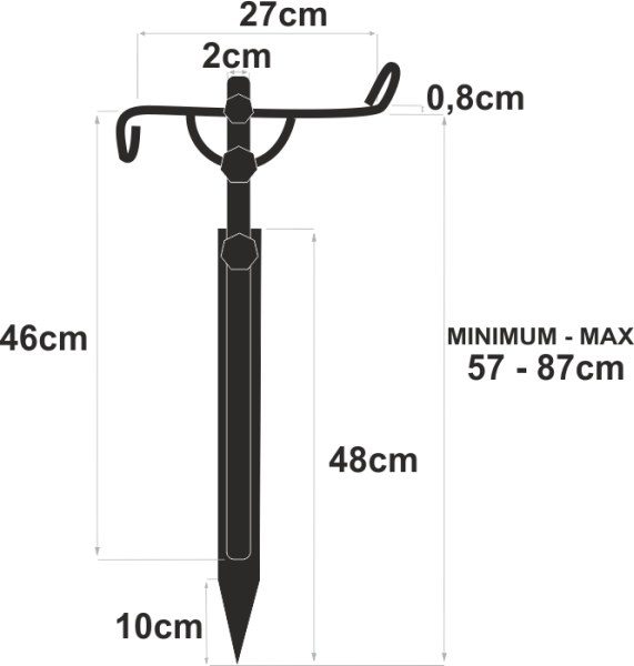 Stojan na pruty EXCEL nastavitelný