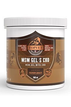 TOPVET MSM gel s CBD 500ml