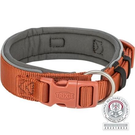 PREMIUM obojek EXTRA široký, rezavá/grafit M-L: 40-48 cm/40 mm