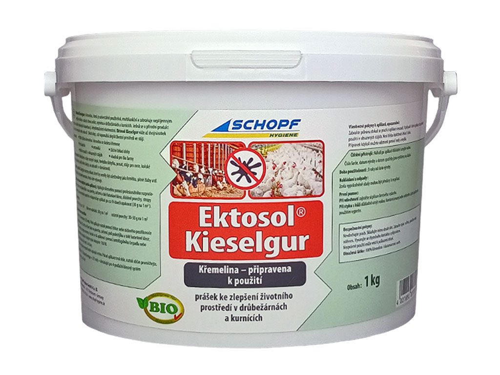 BIO křemenitý práškový koncentrát SCHOPF EKTOSOL KIESELGUR, 1 kg