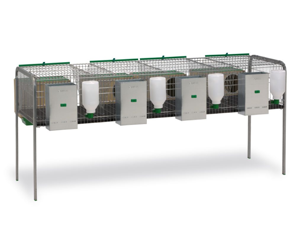 Klec pro králíky se čtyřmi kotci GAUN 44400 SILLEDA 203x105x90 cm