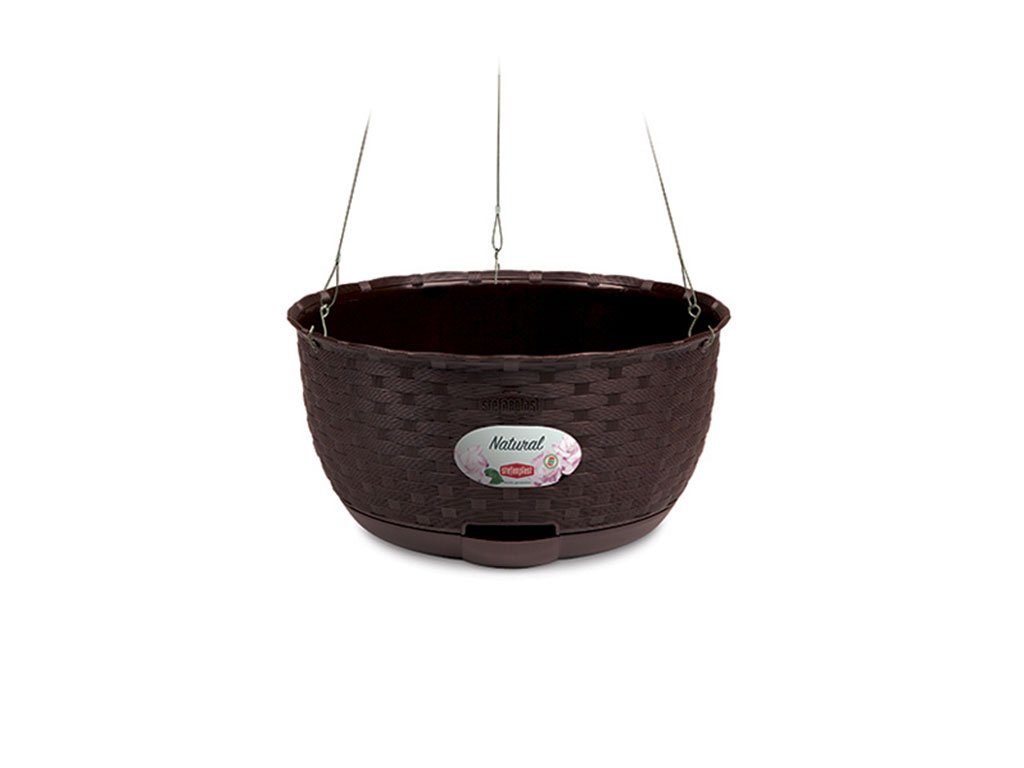 Závěsný květináč STEFANPLAST NATURAL 30 moka