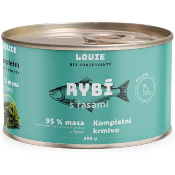 Louie konz.pro psy rybí s řasami 200 g