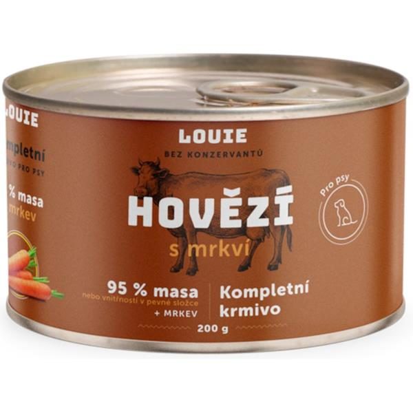 Louie konz. pro psy hovězí s mrkví 200 g